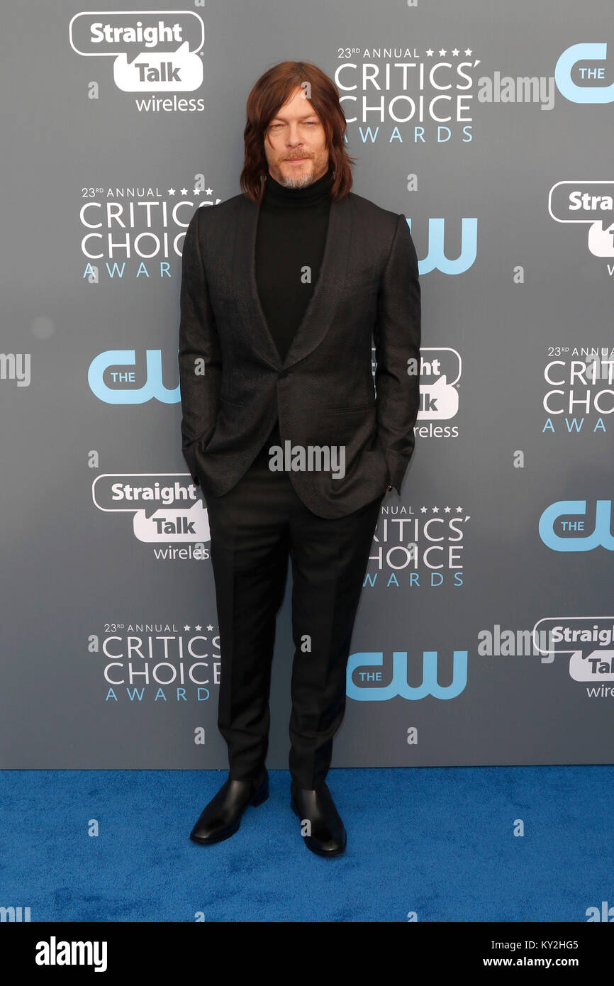 Santa Monica, Stati Uniti d'America. Xi gen, 2018. Norman Reedus assiste la XXIII edizione critica' Choice Awards a Barker Hangar su gennaio 11, 2018 in Santa Monica, California. Credito: Geisler-Fotopress/Alamy Live News Foto Stock