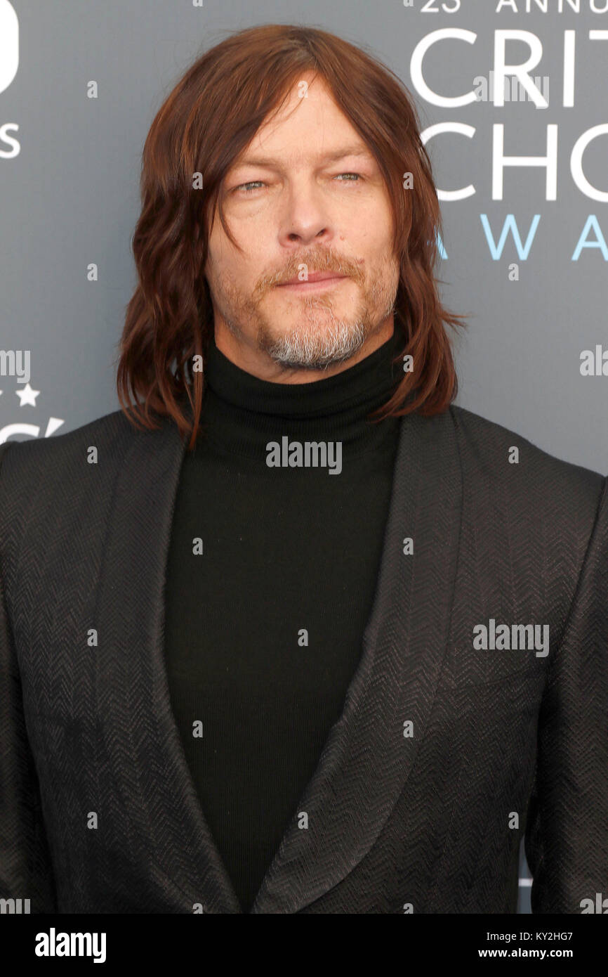 Santa Monica, Stati Uniti d'America. Xi gen, 2018. Norman Reedus assiste la XXIII edizione critica' Choice Awards a Barker Hangar su gennaio 11, 2018 in Santa Monica, California. Credito: Geisler-Fotopress/Alamy Live News Foto Stock