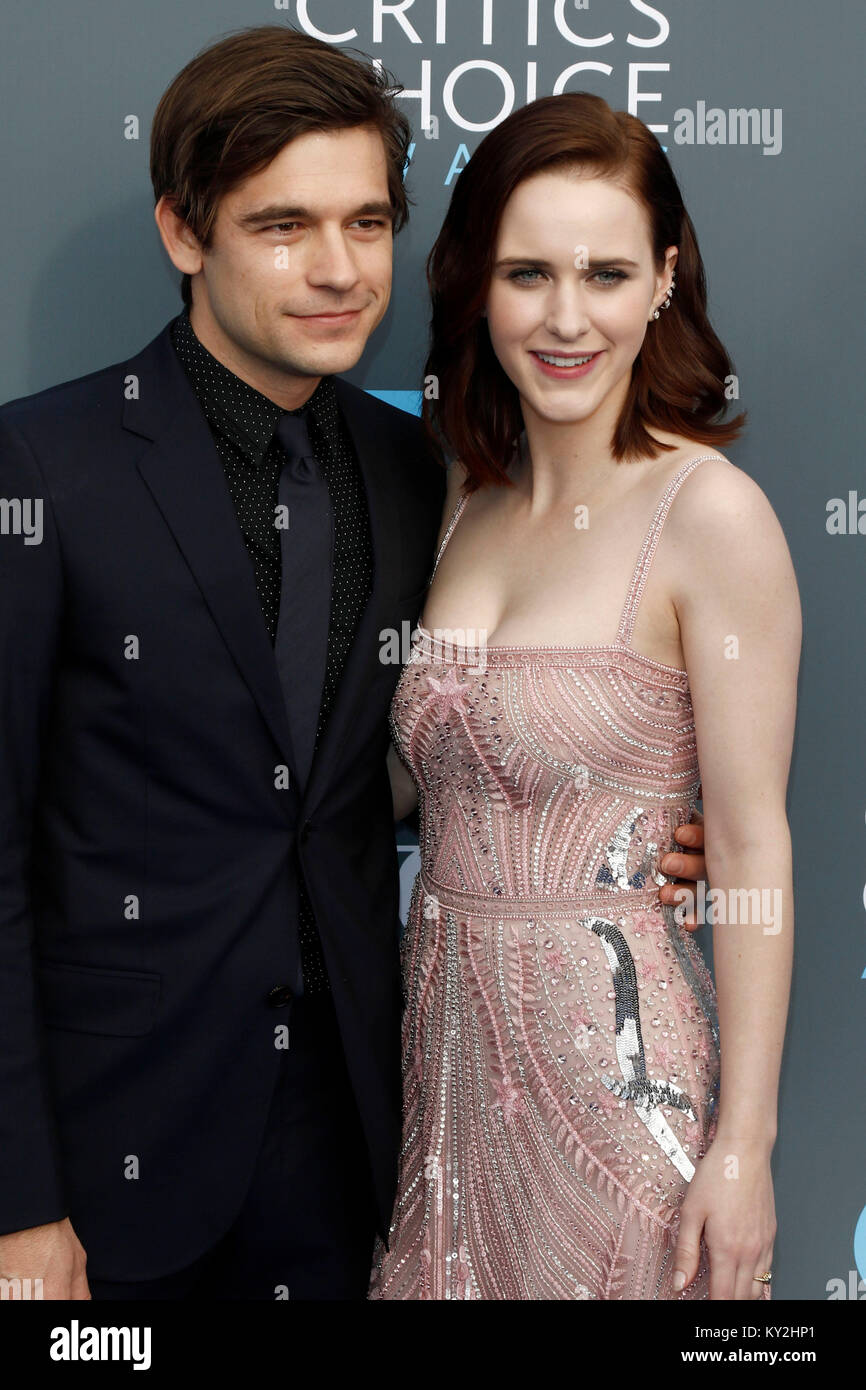 Jason Ralph e Rachel Brosnahan partecipare alla XXIII edizione critica' Choice Awards a Barker Hangar su gennaio 11, 2018 in Santa Monica, California. Foto Stock