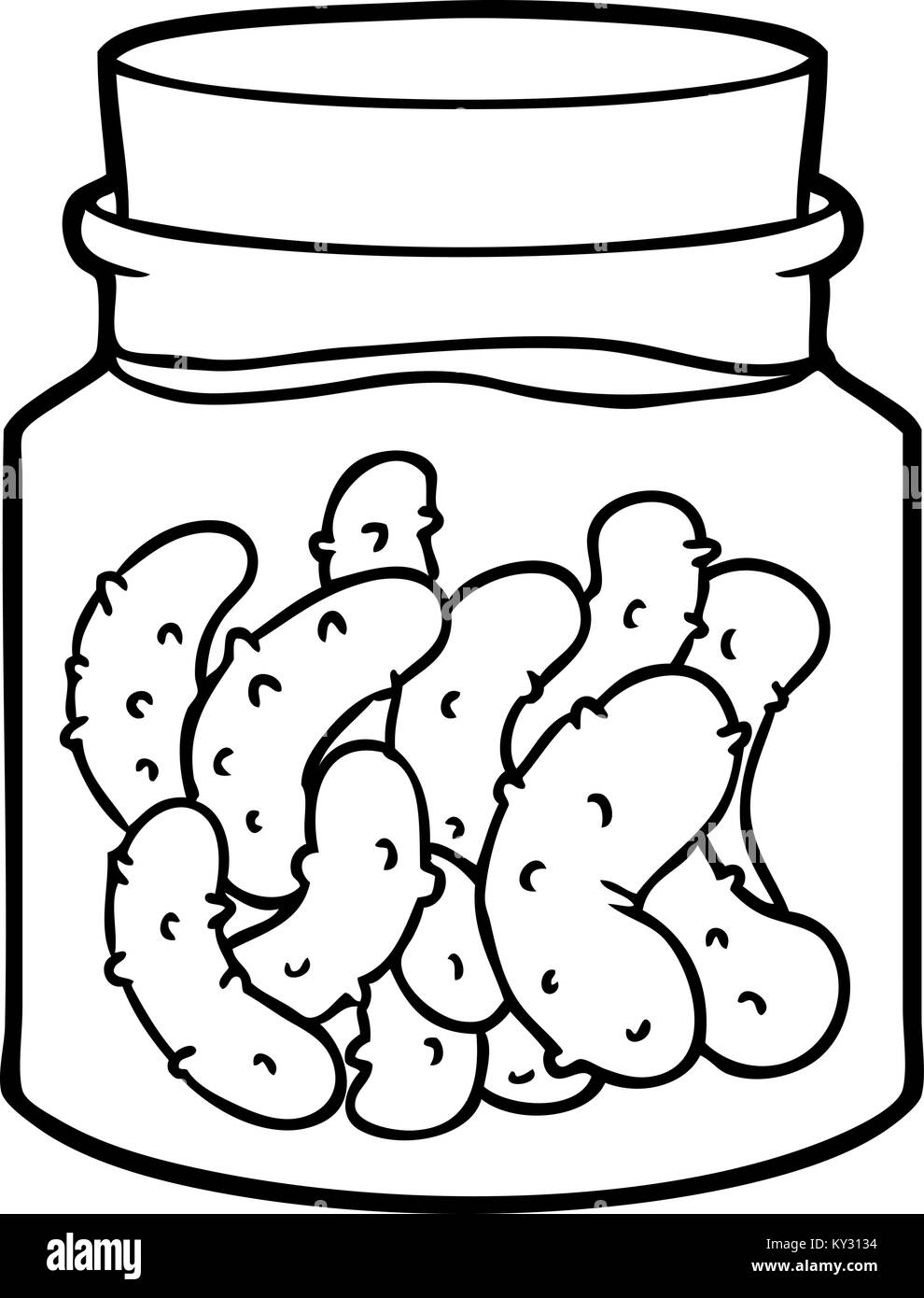 Cartoon cetriolini sottaceto Illustrazione Vettoriale