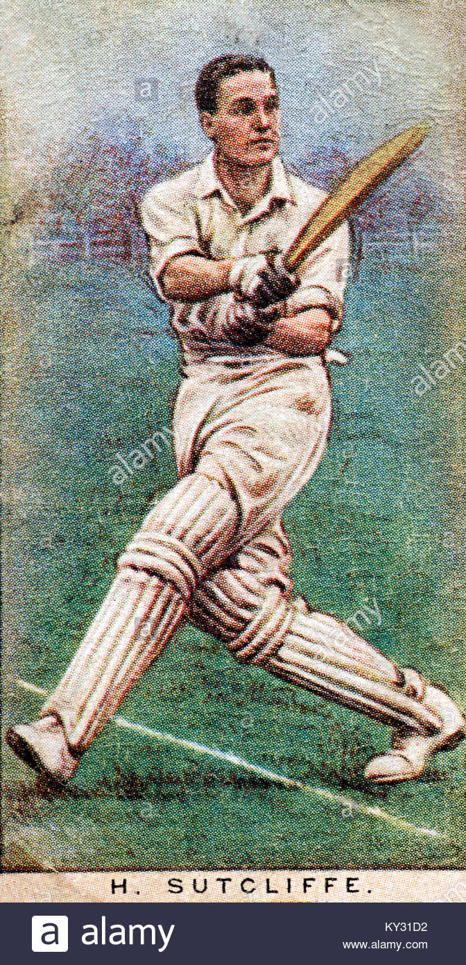 Herbert Sutcliffe 1894 - 1978 era un professional cricketer inglese che ha giocato per l'Inghilterra di test di team come un battitore di apertura durante gli anni venti e trenta Foto Stock