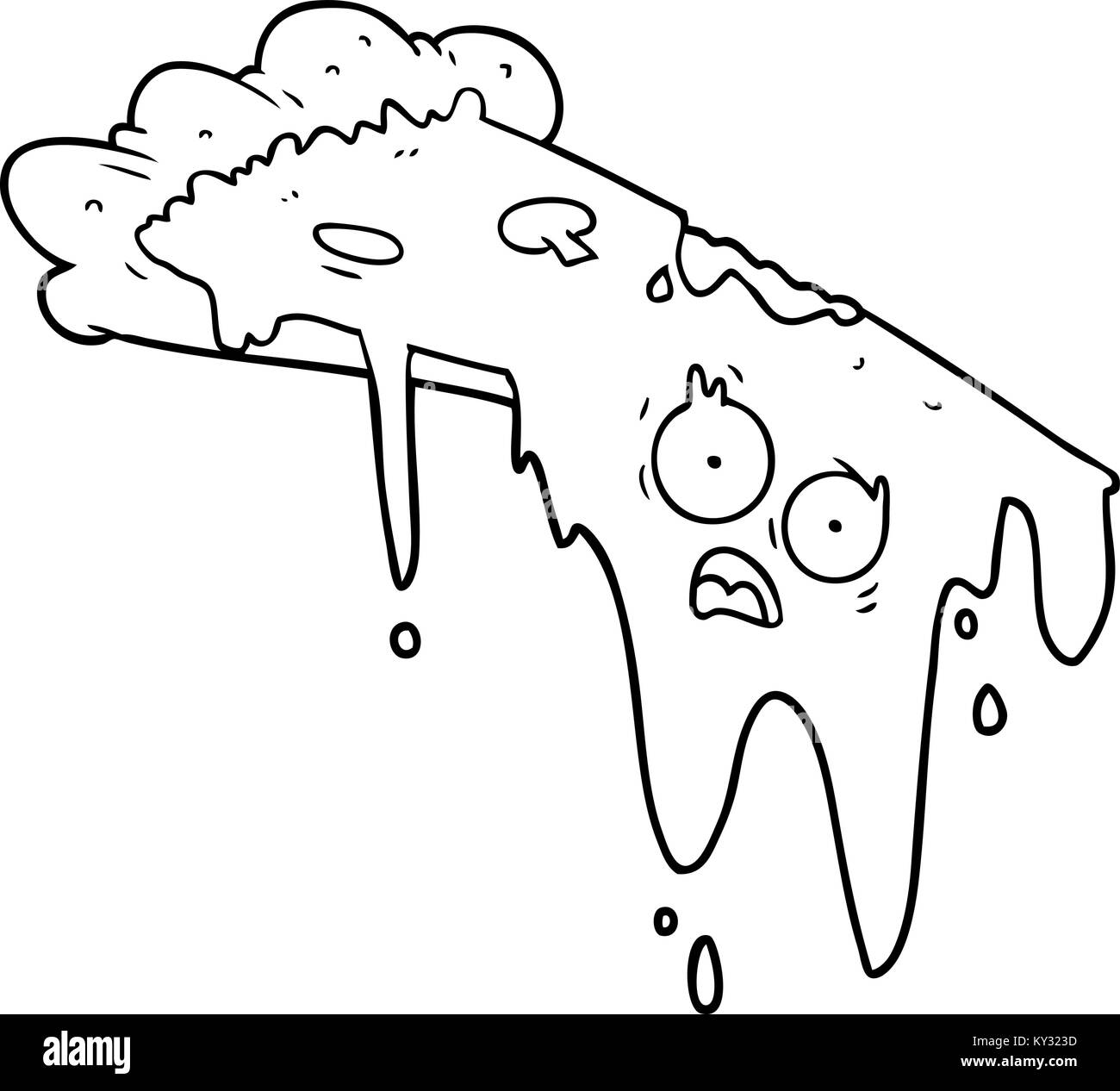 Pizza di fusione cartoon Illustrazione Vettoriale