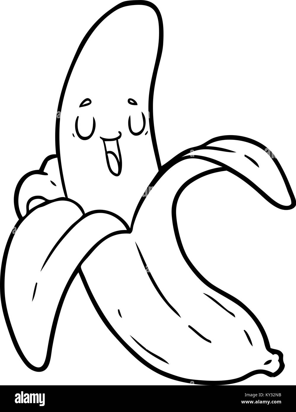 banana del fumetto Illustrazione Vettoriale