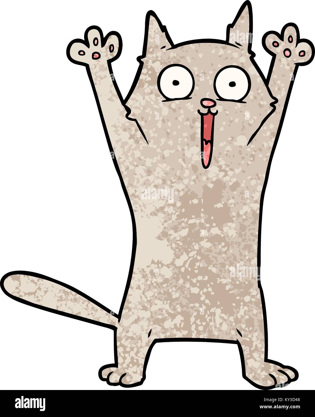 Cartoon Happy cat Illustrazione Vettoriale