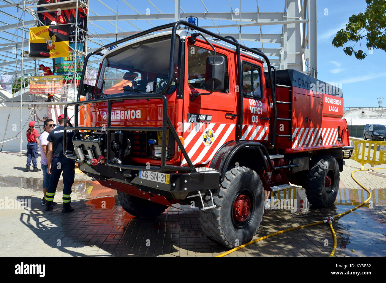 Il Portogallo, Algarve, Lagoa, circa 04.06.2017. Nuovissimo motore Fire che viene visualizzata in un locale fiera internazionale. Foto Stock