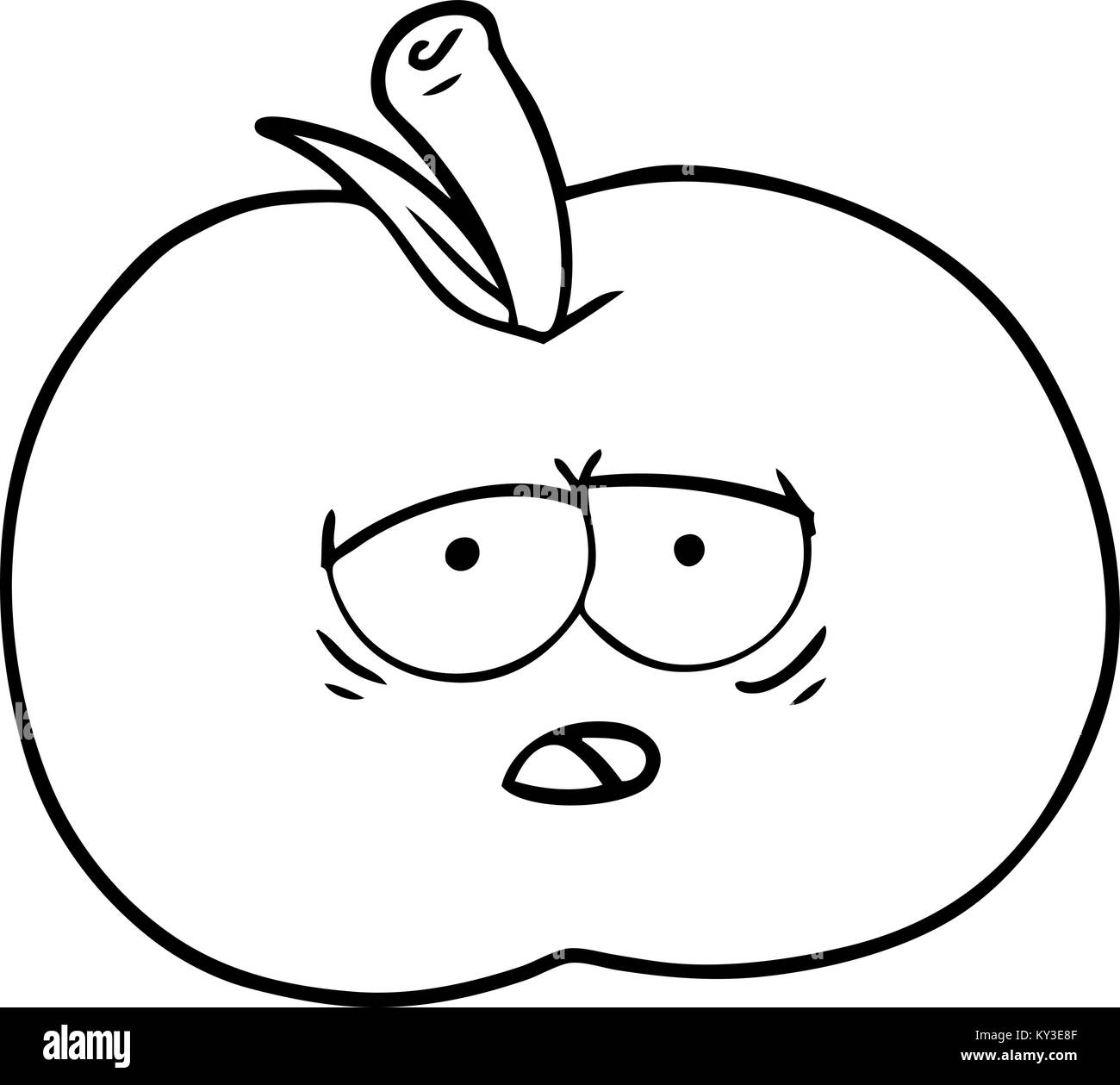 mela del fumetto Illustrazione Vettoriale