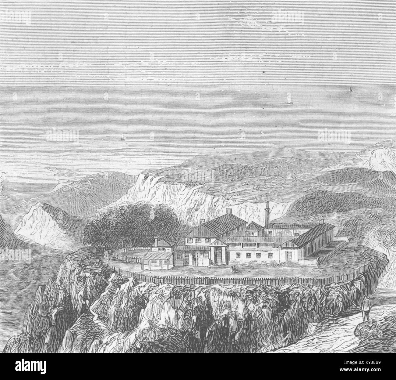 Isola di Ascensione ospedale per Ashanti in Ghana guerra 1873. Il grafico Foto Stock