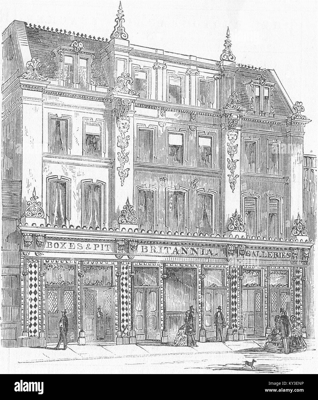 HOXTON Britannia Theatre 1858. Illustrato News del mondo Foto Stock