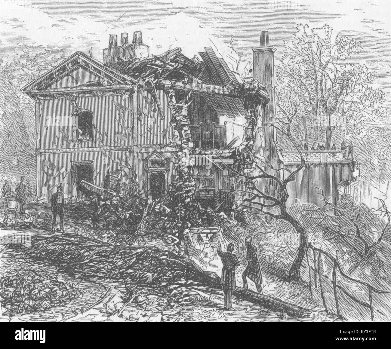 LONDON Regent's Canal esplosione Park-Keeper house 1874. Il grafico Foto Stock