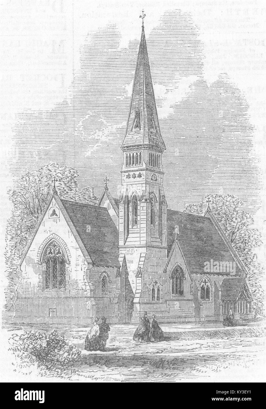 KENT St Mary's Church, Ide Hill, Kent 1866. Illustrated London News Foto Stock