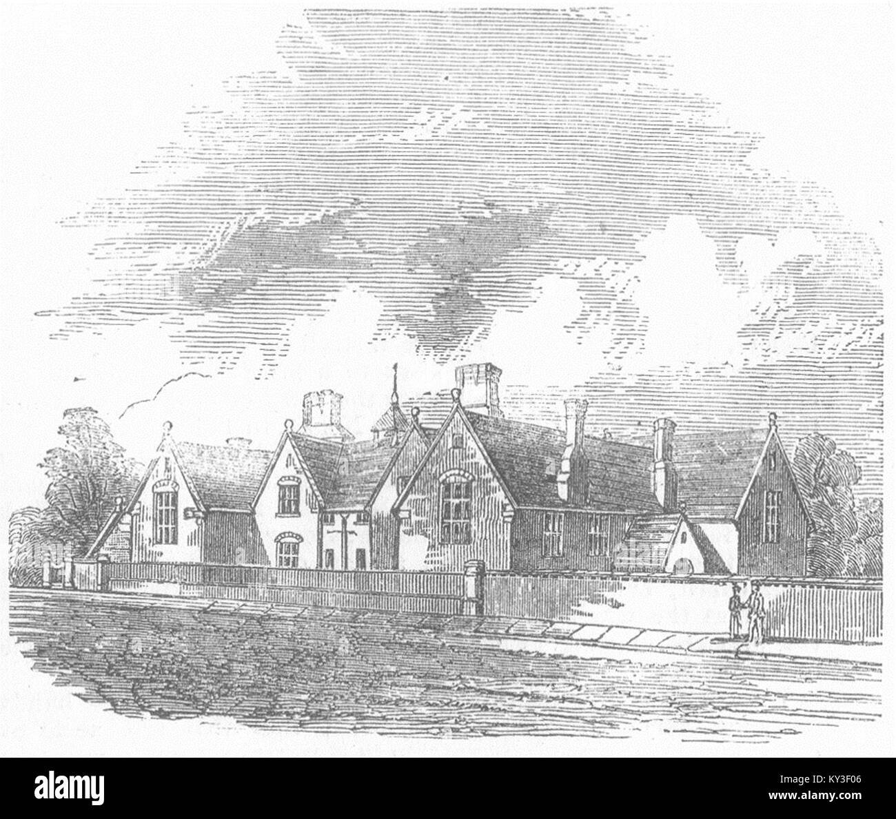 KENT trattare nuove scuole parrocchiali 1853. Illustrated London News Foto Stock