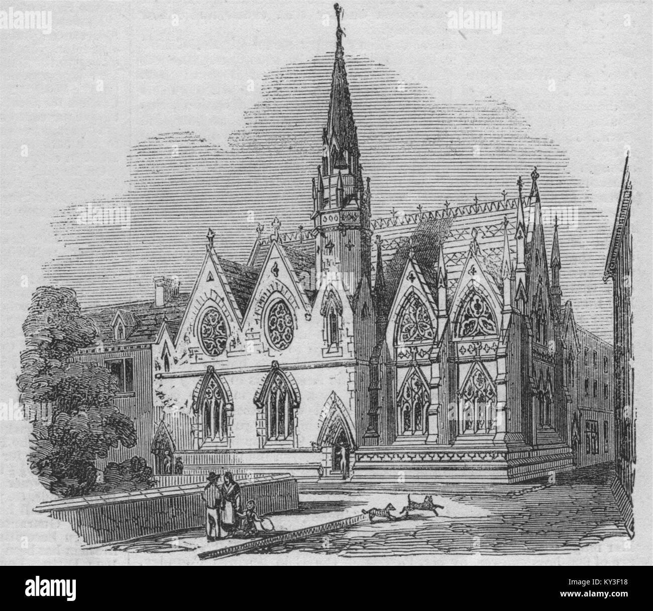 Nuovo Battista cappella di San Michele, Coventry. Warwickshire. Piccola 1856. Il Illustrated London News Foto Stock