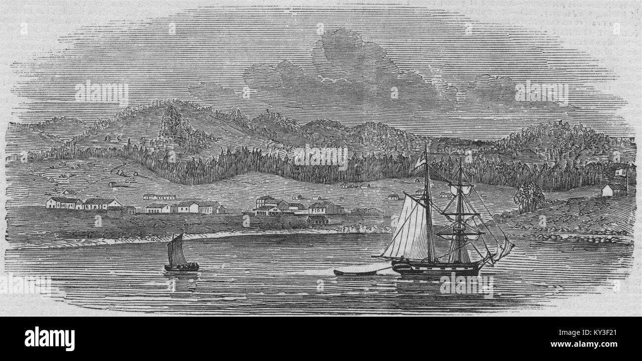 Monterey, California superiore 1849. Il Illustrated London News Foto Stock