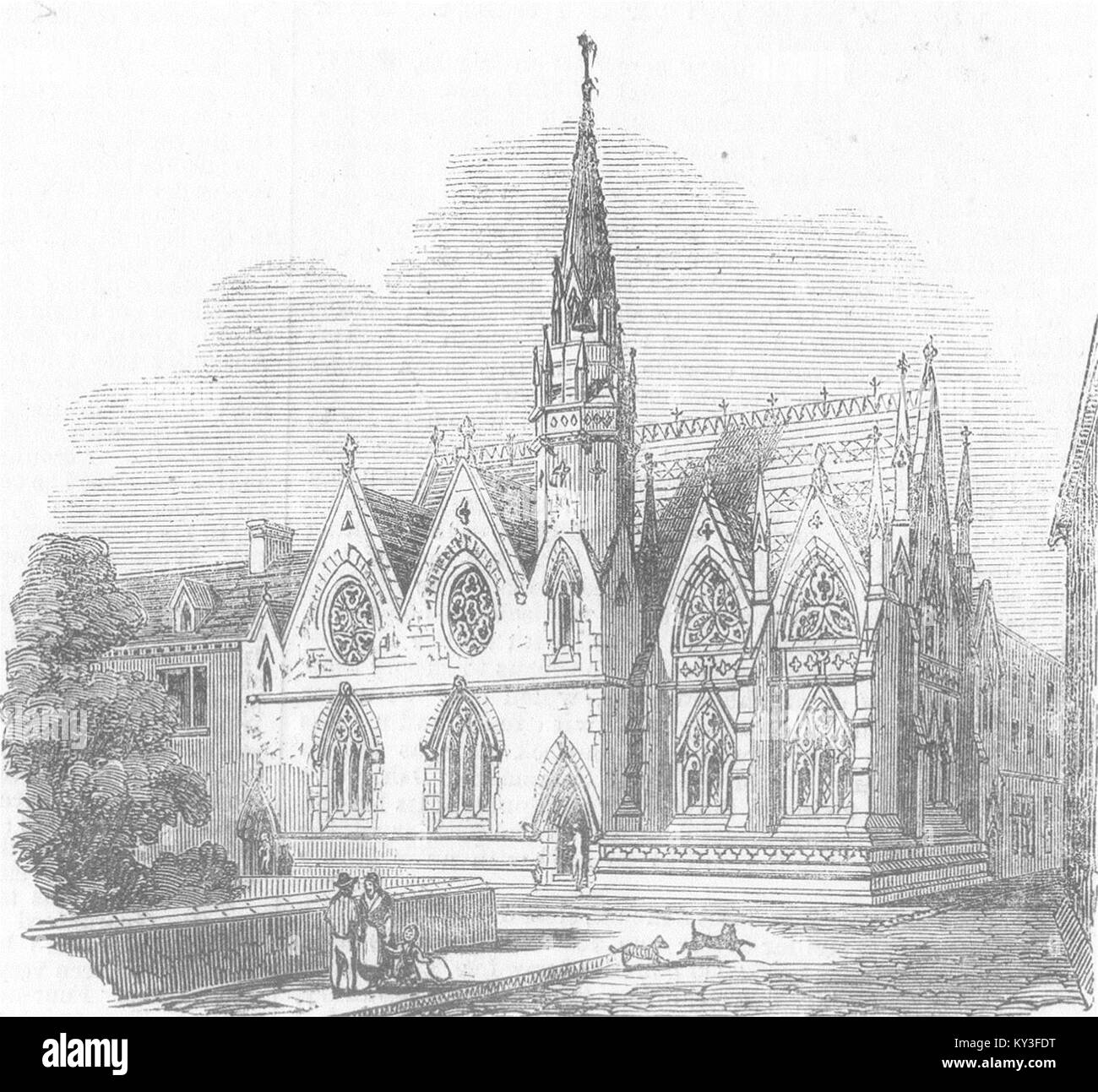 COVENTRY Nuovo Battista Cappella di San Michele 1856. Illustrated London News Foto Stock