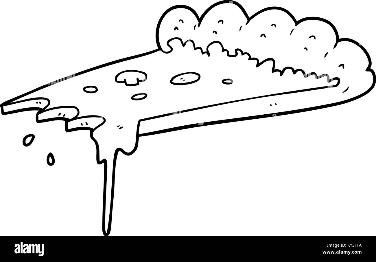 Cartoon trancio di pizza Illustrazione Vettoriale