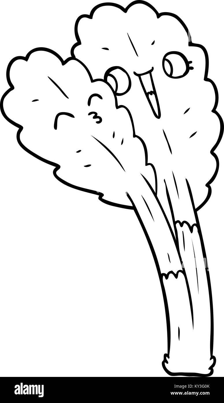 Cartoon foglie di insalata Illustrazione Vettoriale