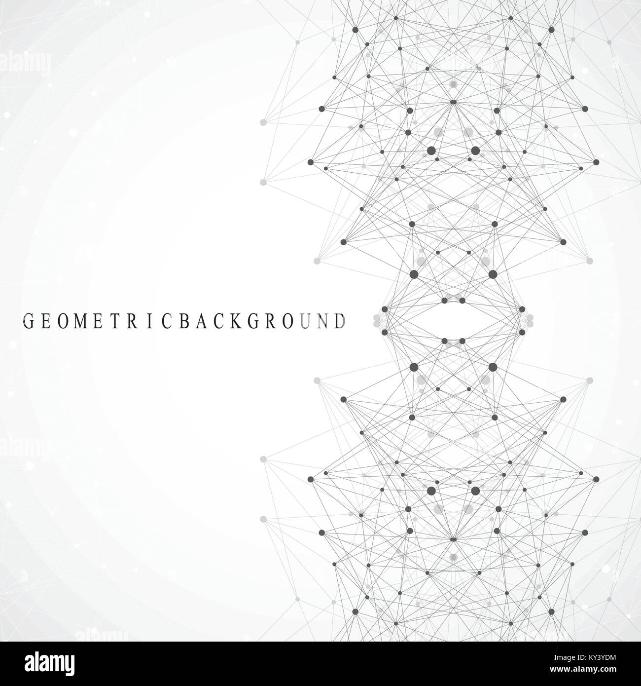 Rete globale di connessione. Rete e grande per la visualizzazione di dati sullo sfondo. Global business. Illustrazione Vettoriale. Illustrazione Vettoriale