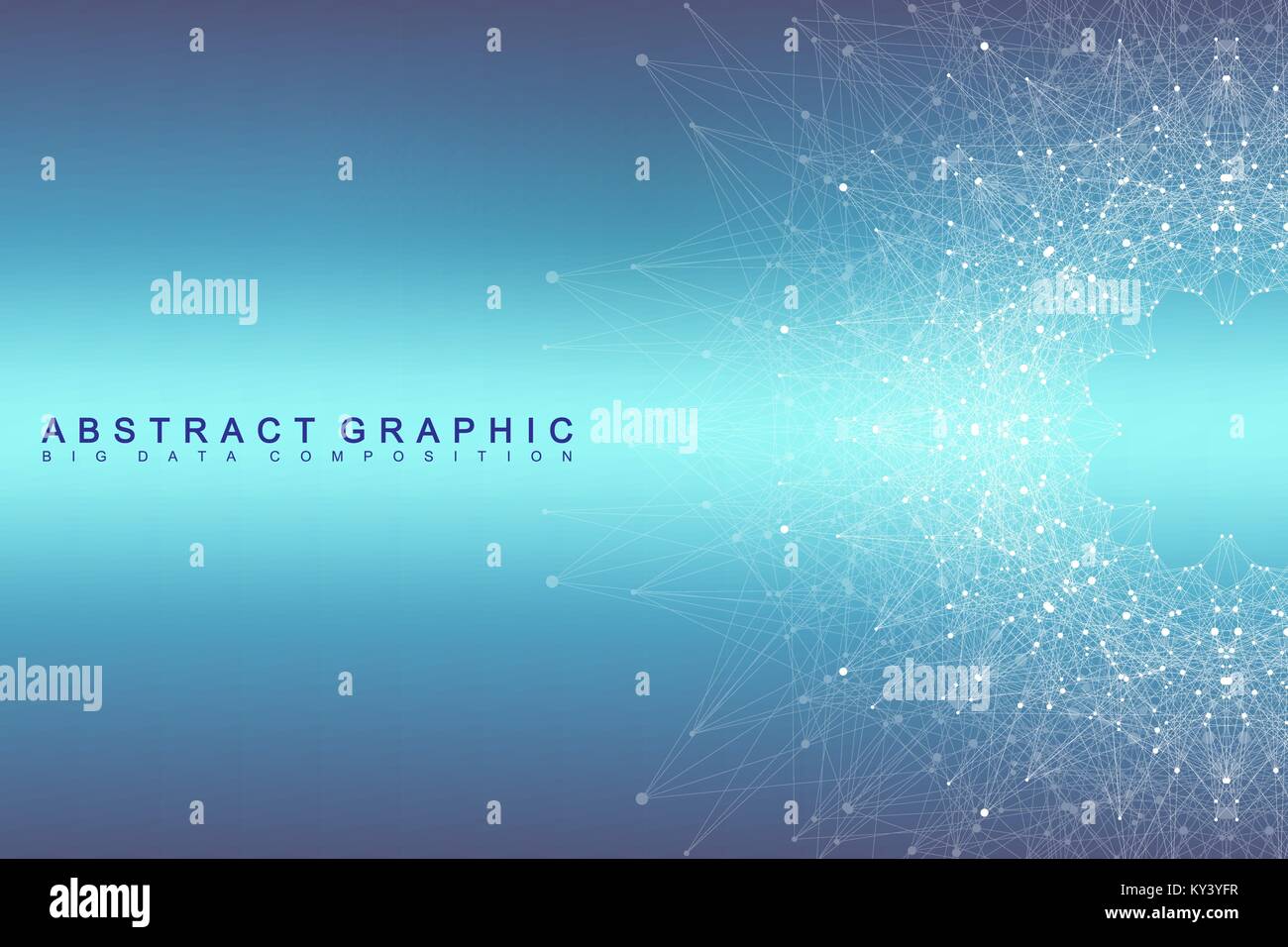 Rete globale di connessione. Rete e grande per la visualizzazione di dati sullo sfondo. Global business. Illustrazione Vettoriale. Illustrazione Vettoriale