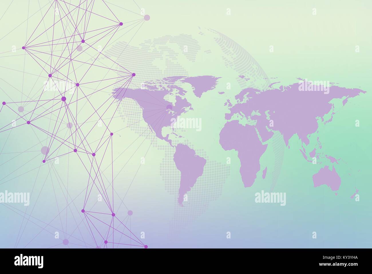 Mondo politico Mappa con tecnologia globale concetto di networking. Digital per la visualizzazione di dati. Plesso linee. Dati di grande comunicazione in background. Scientifica illustrazione vettoriale Illustrazione Vettoriale