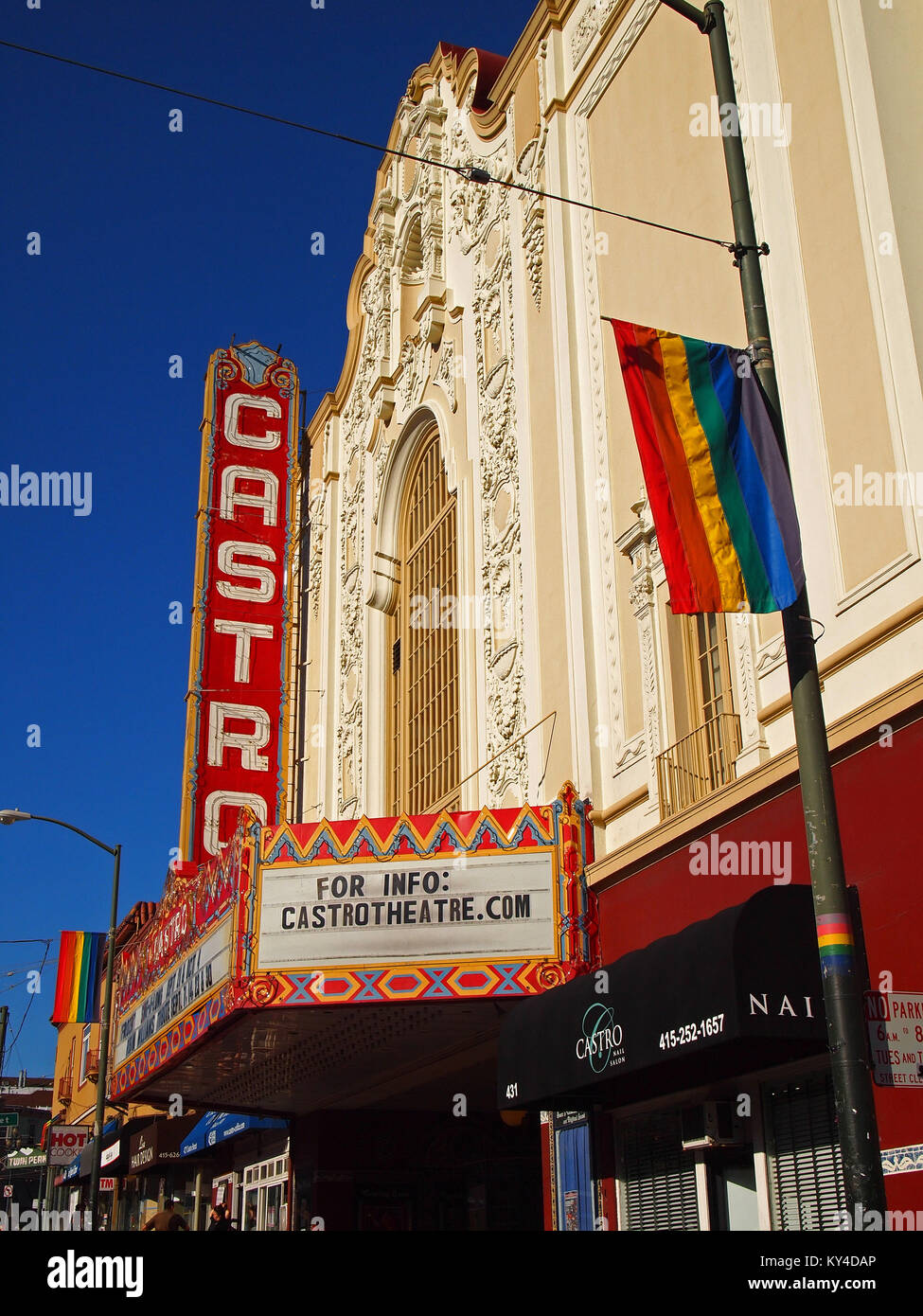 Castro Theatre, Castro Street di San Francisco Foto Stock