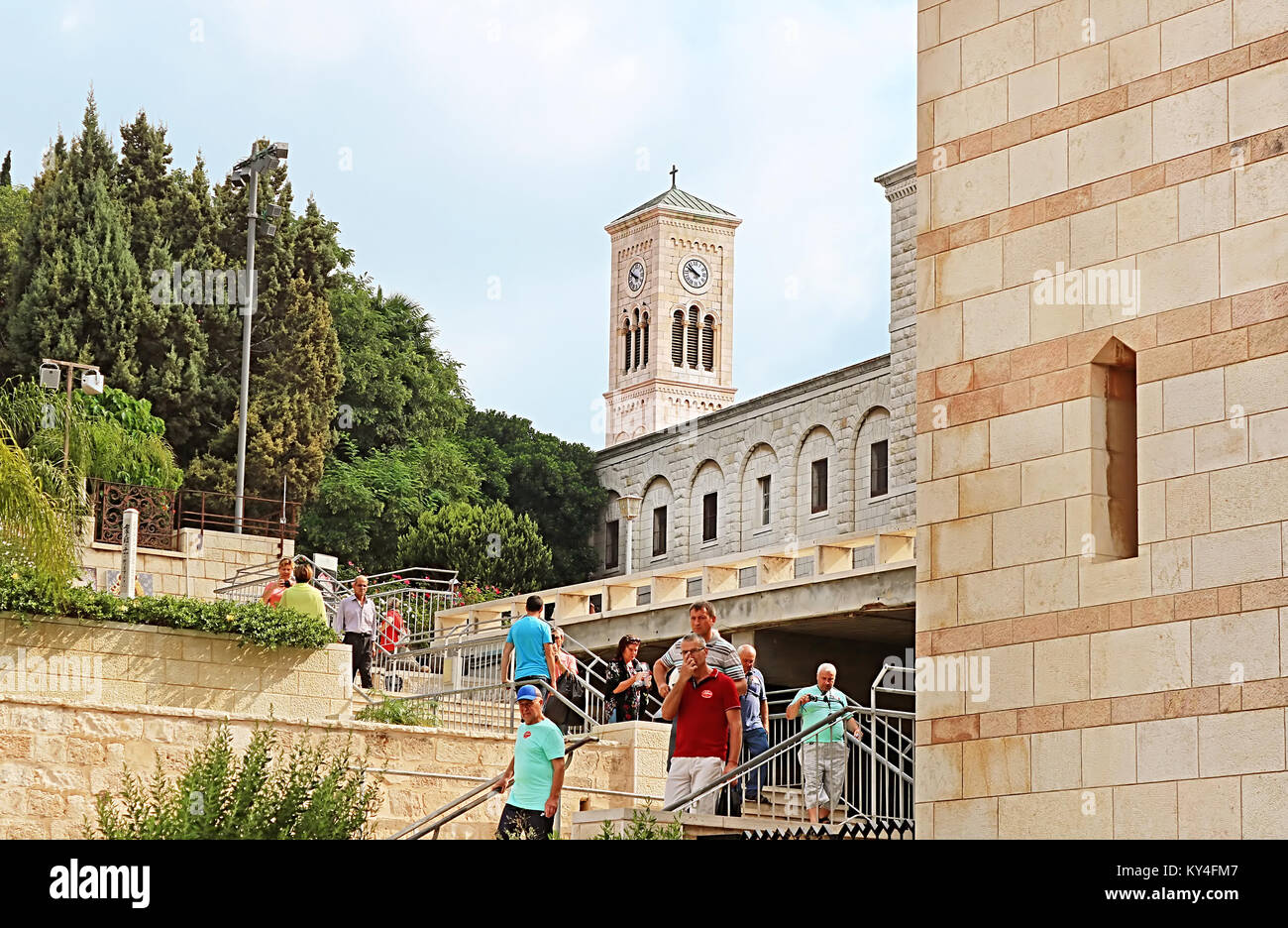 NAZARETH, Israele - 21 settembre 2017: Terra Sancta Scuola e Chiesa di Giuseppe di Nazaret, Israele Foto Stock