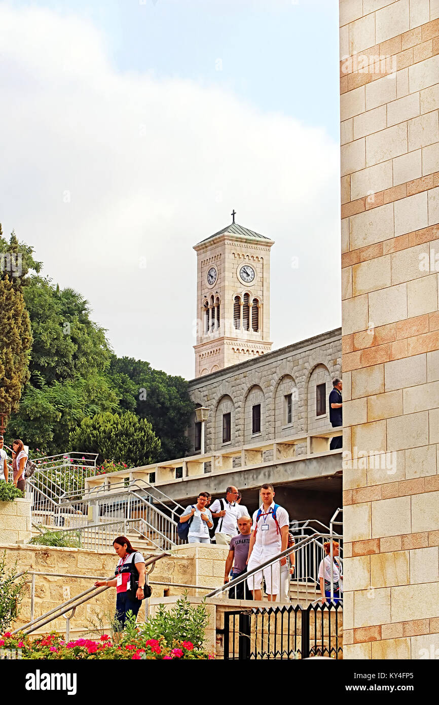 NAZARETH, Israele - 21 settembre 2017: Terra Sancta Scuola e Chiesa di Giuseppe di Nazaret, Israele Foto Stock