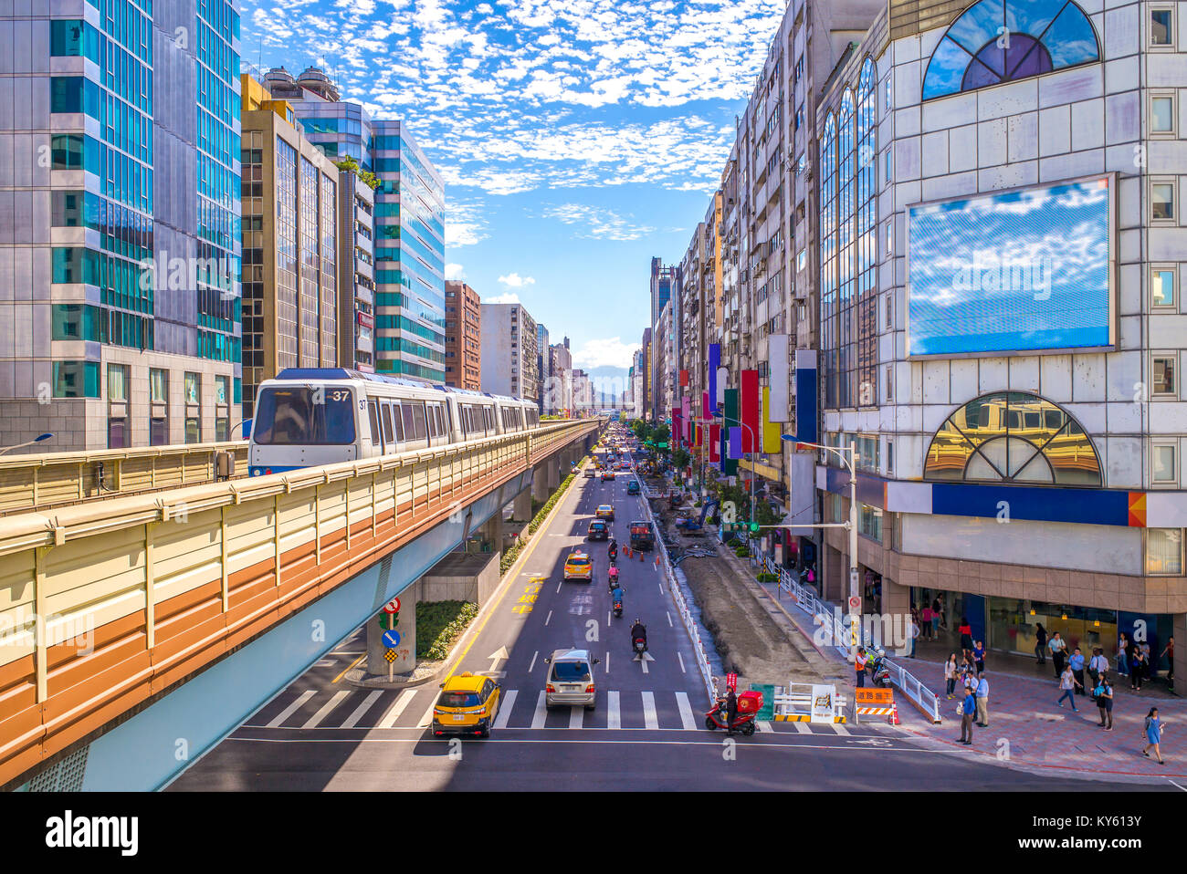 Il Wenshan Neihu e linee di Taipei Sistema di Transito Rapido Foto Stock