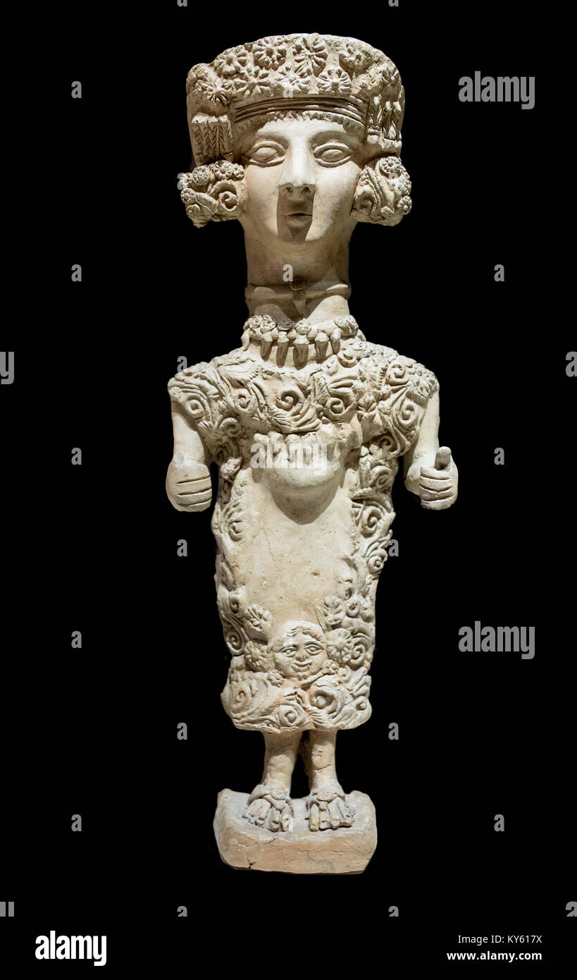 Madrid, Spagna - Novembre 10th, 2017: Signora di Ibiza, rappresentazione della dea cartaginese Tanit. Museo Archeologico Nazionale di Madrid Foto Stock