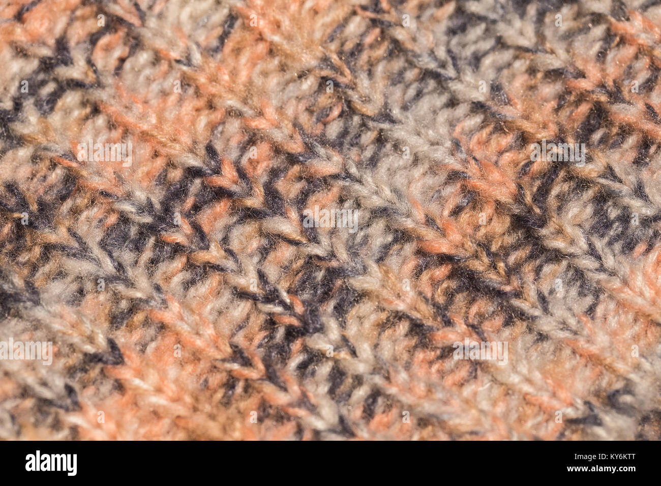 Macro immagine a colori di colorato melange di tessitura a maglia. Foto Stock