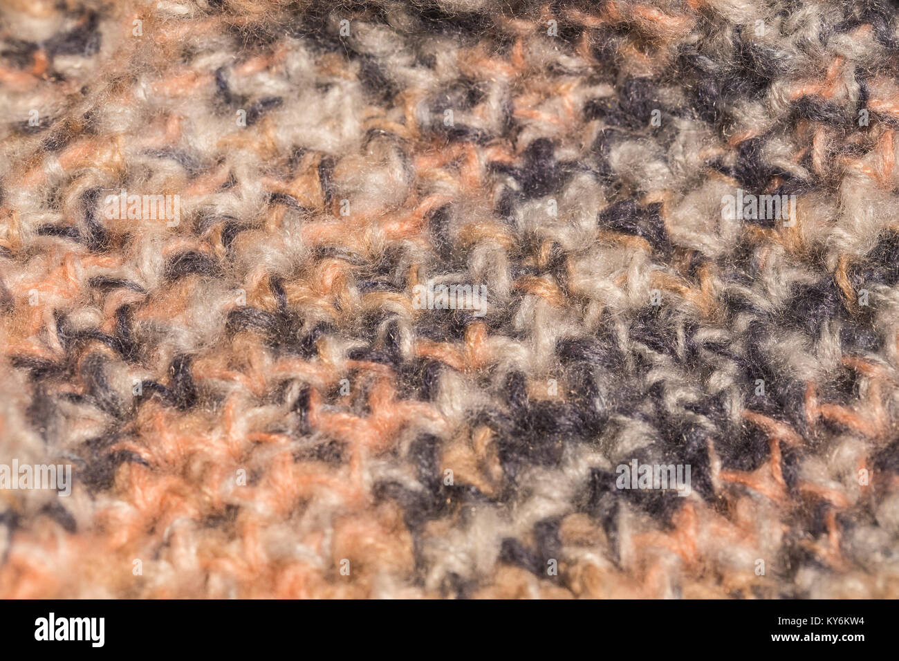 Macro immagine a colori di colorato melange di tessitura a maglia. Foto Stock