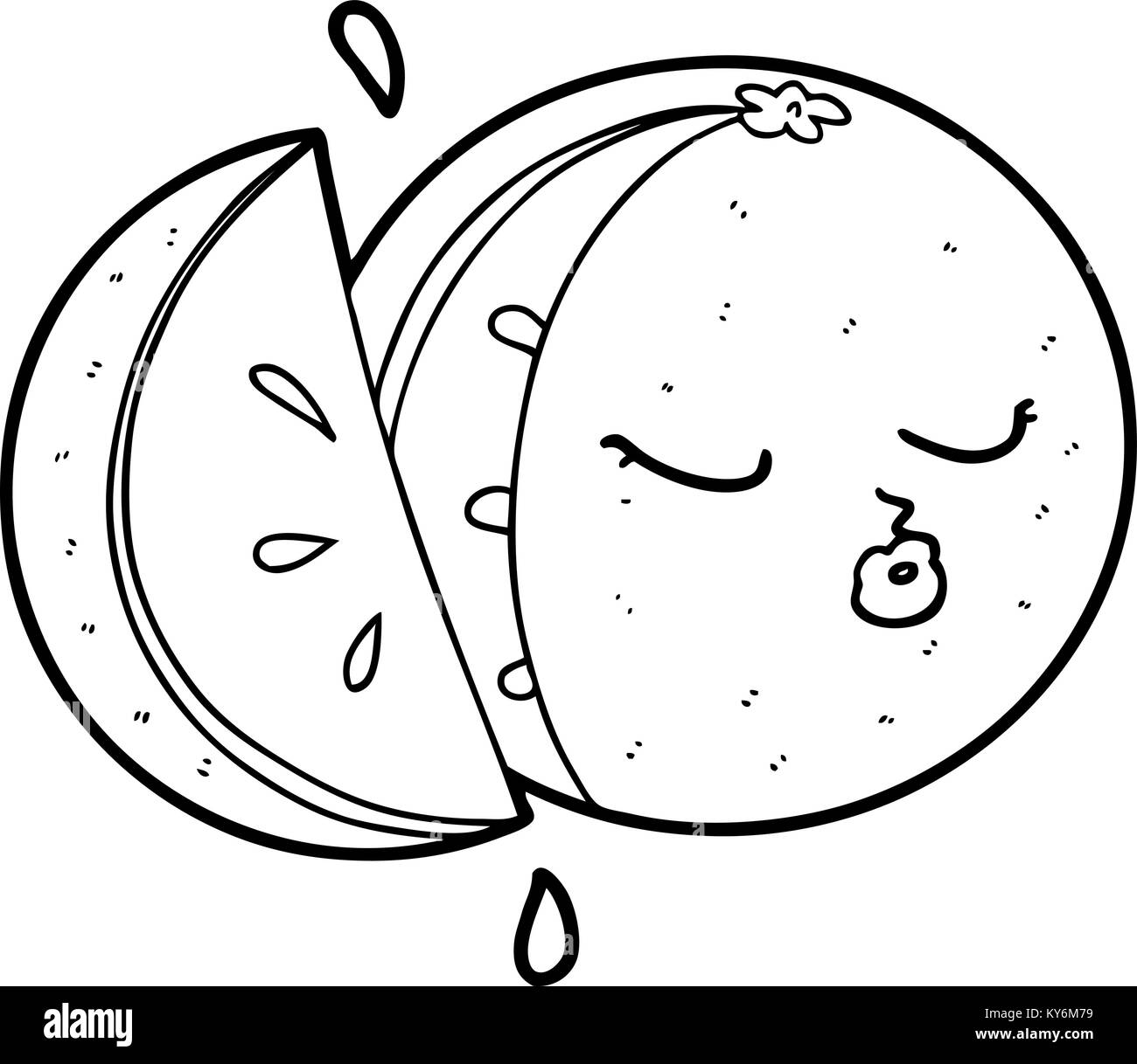 arancio del fumetto Illustrazione Vettoriale