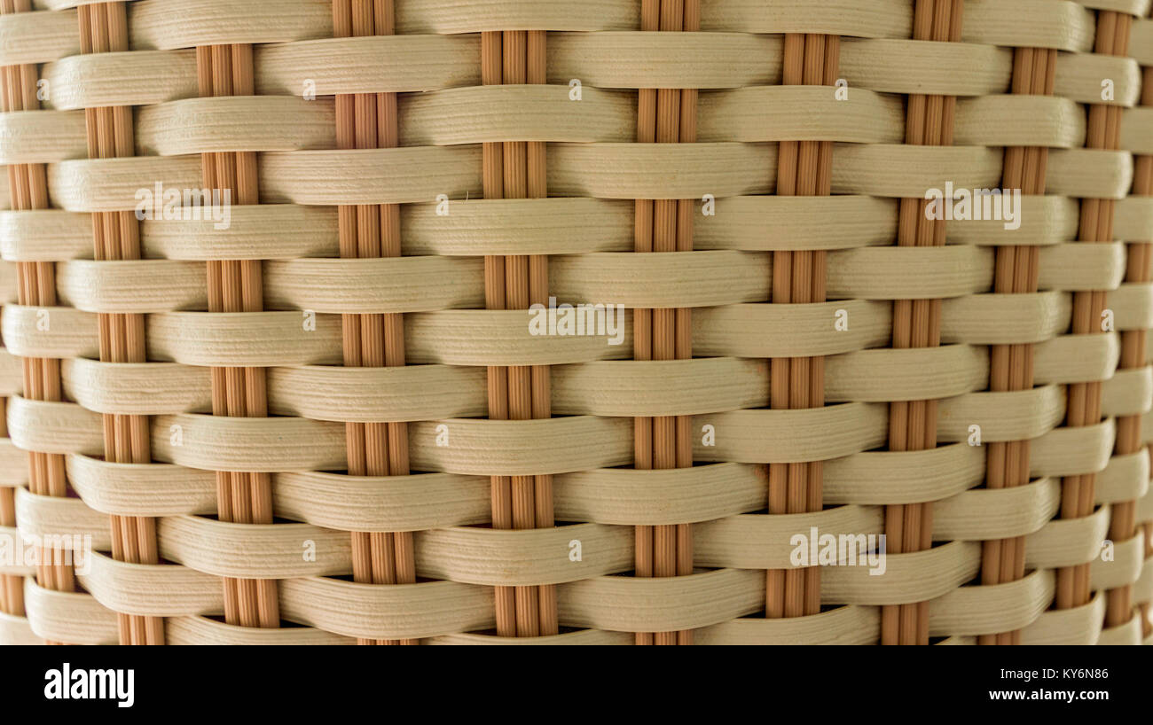 Bianco e Marrone di cesto in vimini texture Foto Stock