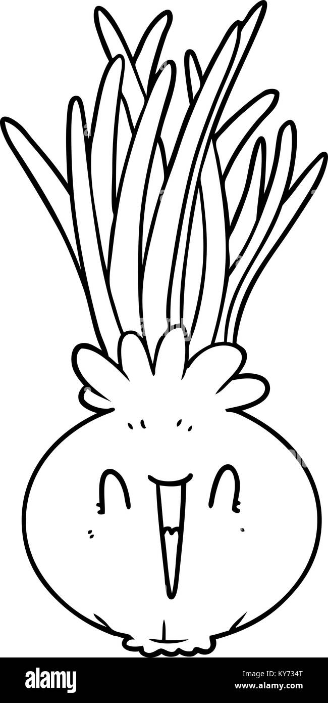 cipolla del fumetto Illustrazione Vettoriale