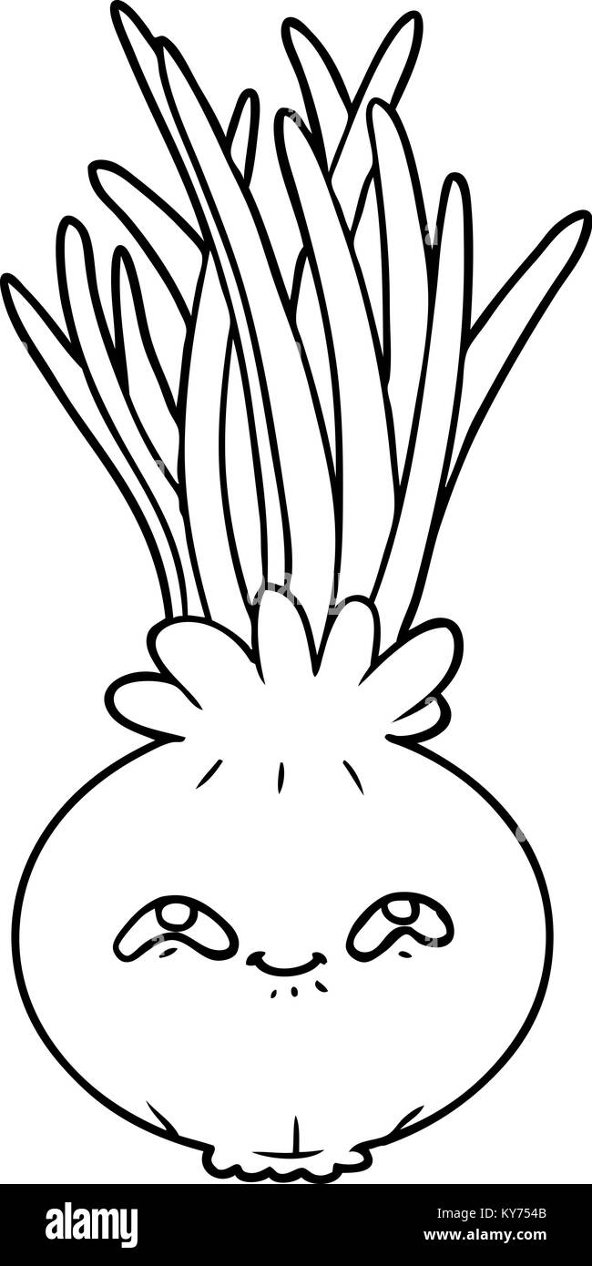 cipolla del fumetto Illustrazione Vettoriale