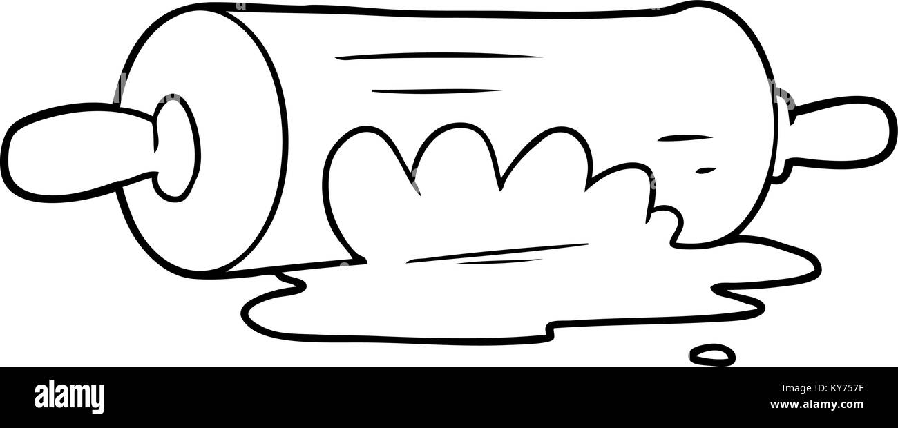 Cartoon mattarello Illustrazione Vettoriale