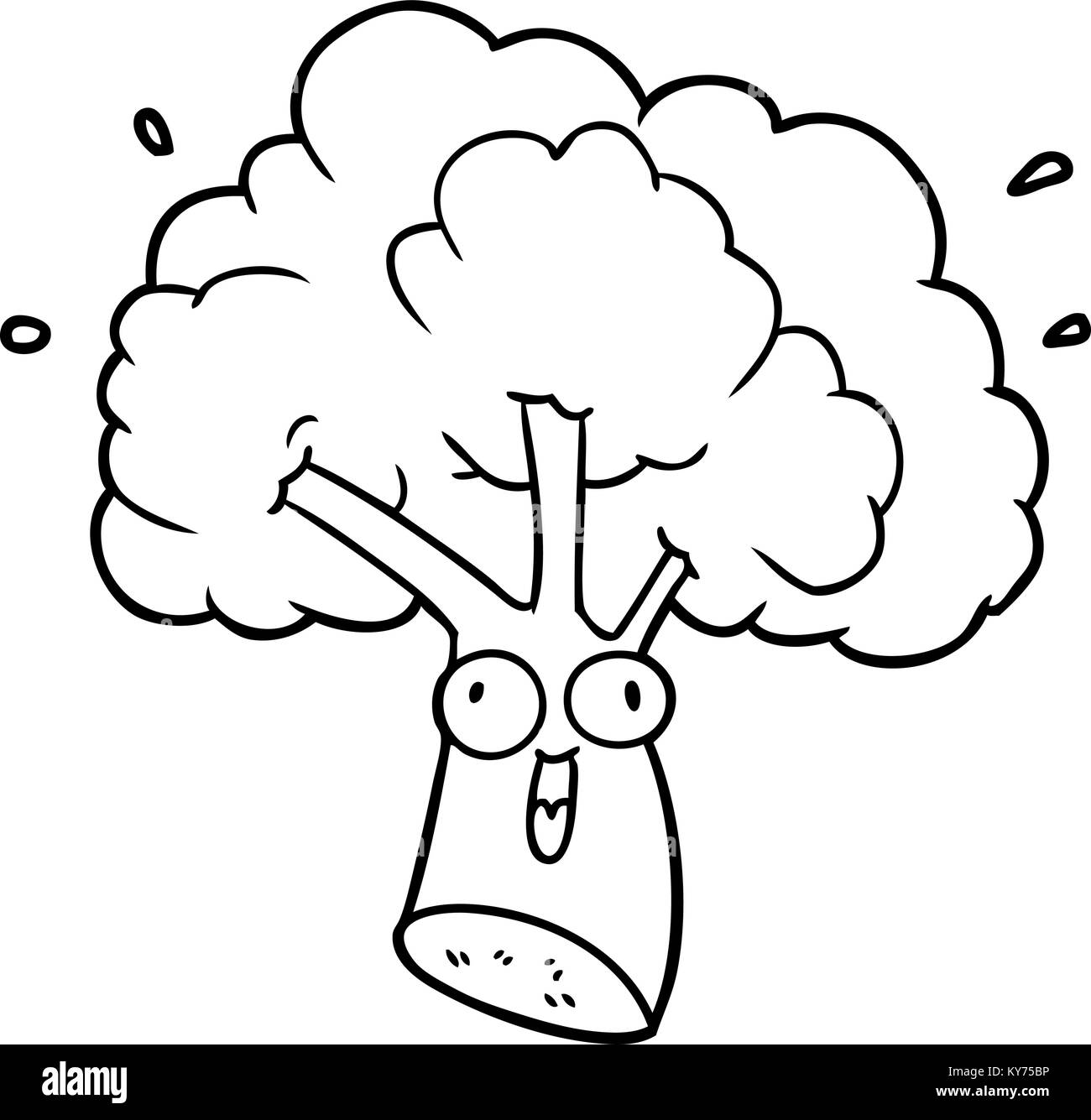 Cartoon broccoli Illustrazione Vettoriale