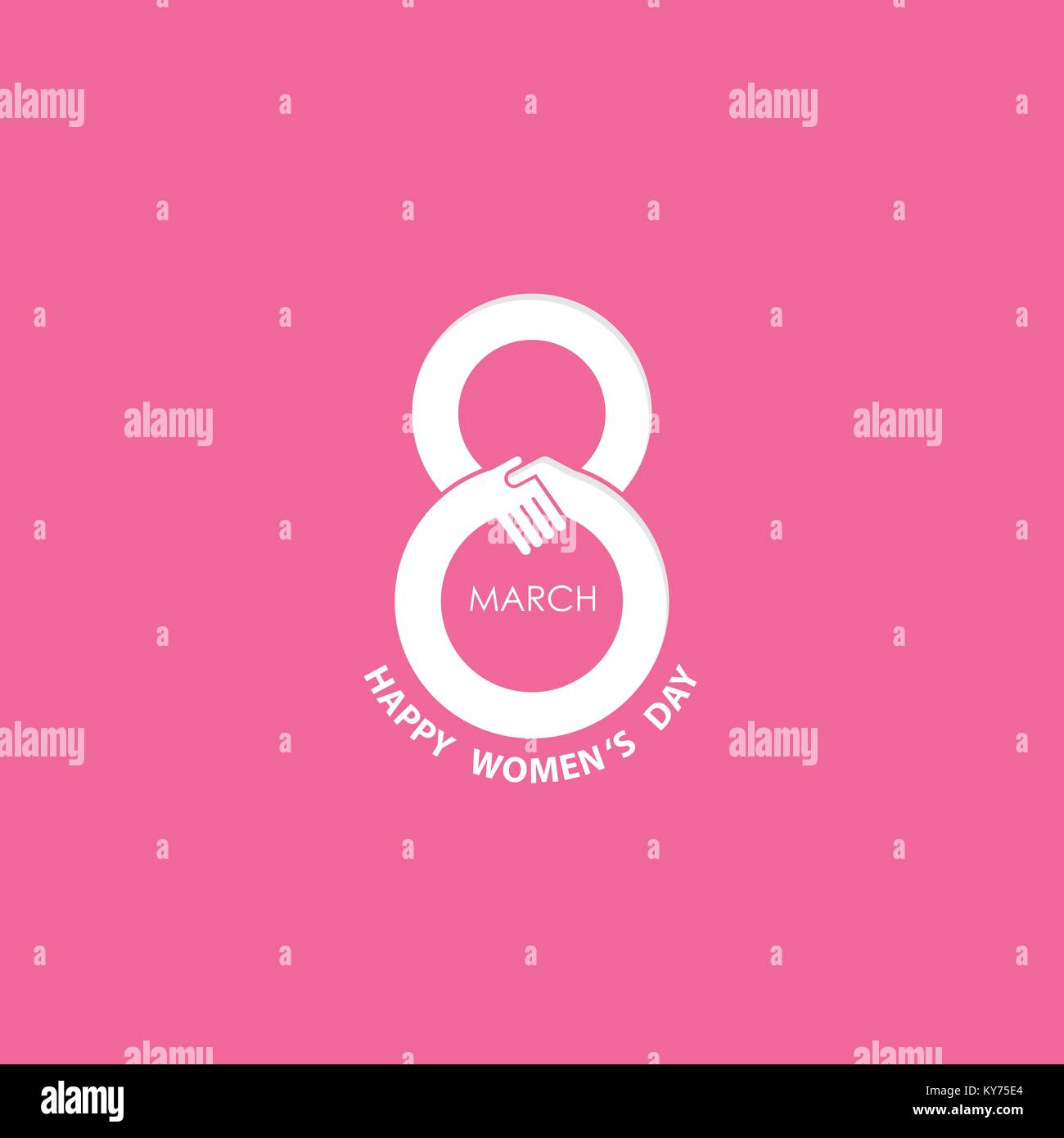 Creative 8 marzo logo design vettoriali con la giornata internazionale della donna icon.illustrazione vettoriale Illustrazione Vettoriale