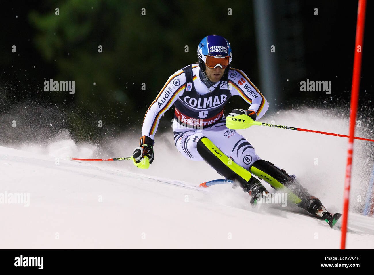 Madonna di Campiglio, Italia 22 dicembre 2017. DOPFER Fritz (GER) competere nel Audi FIS Coppa del Mondo di Sci Alpino Slalom Speciale maschile su 3Tre Foto Stock