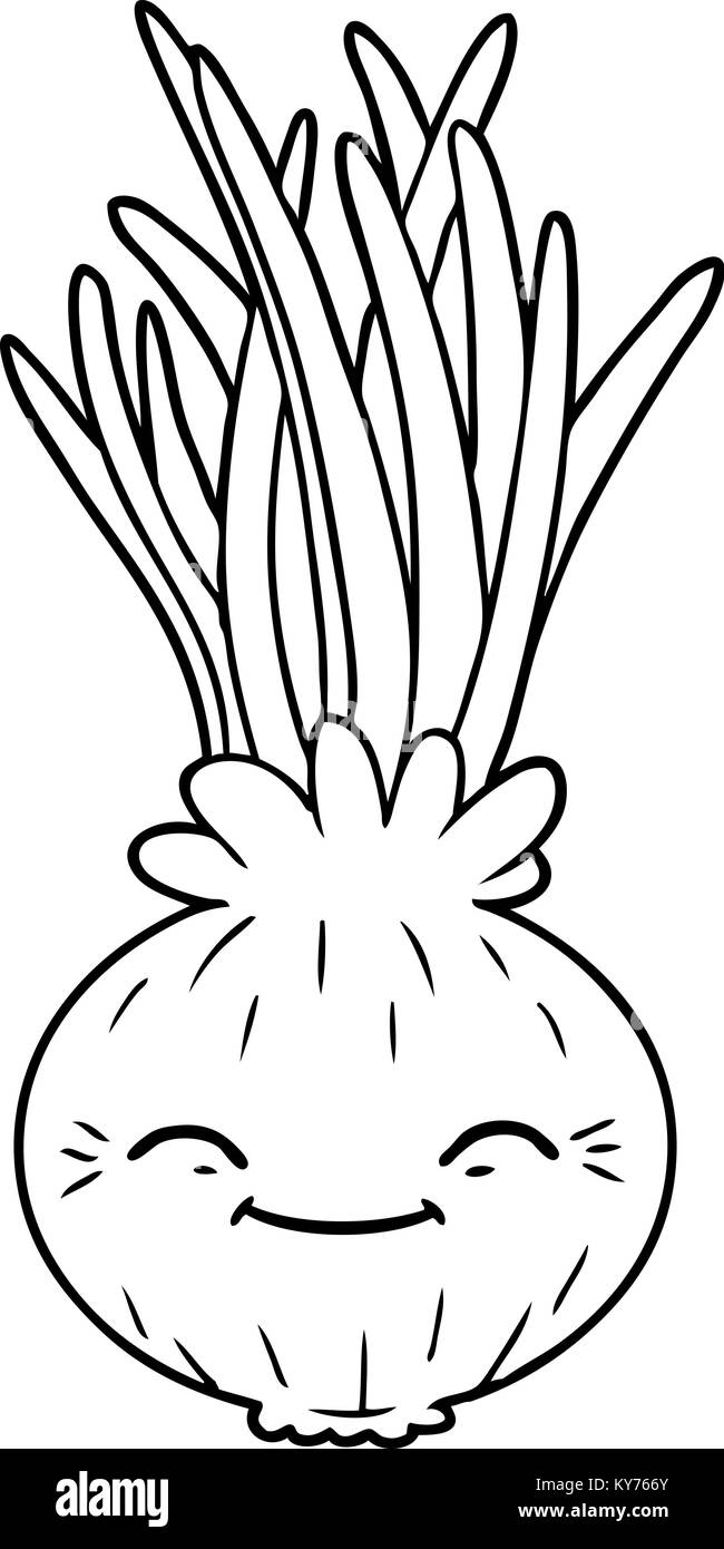 cipolla del fumetto Illustrazione Vettoriale