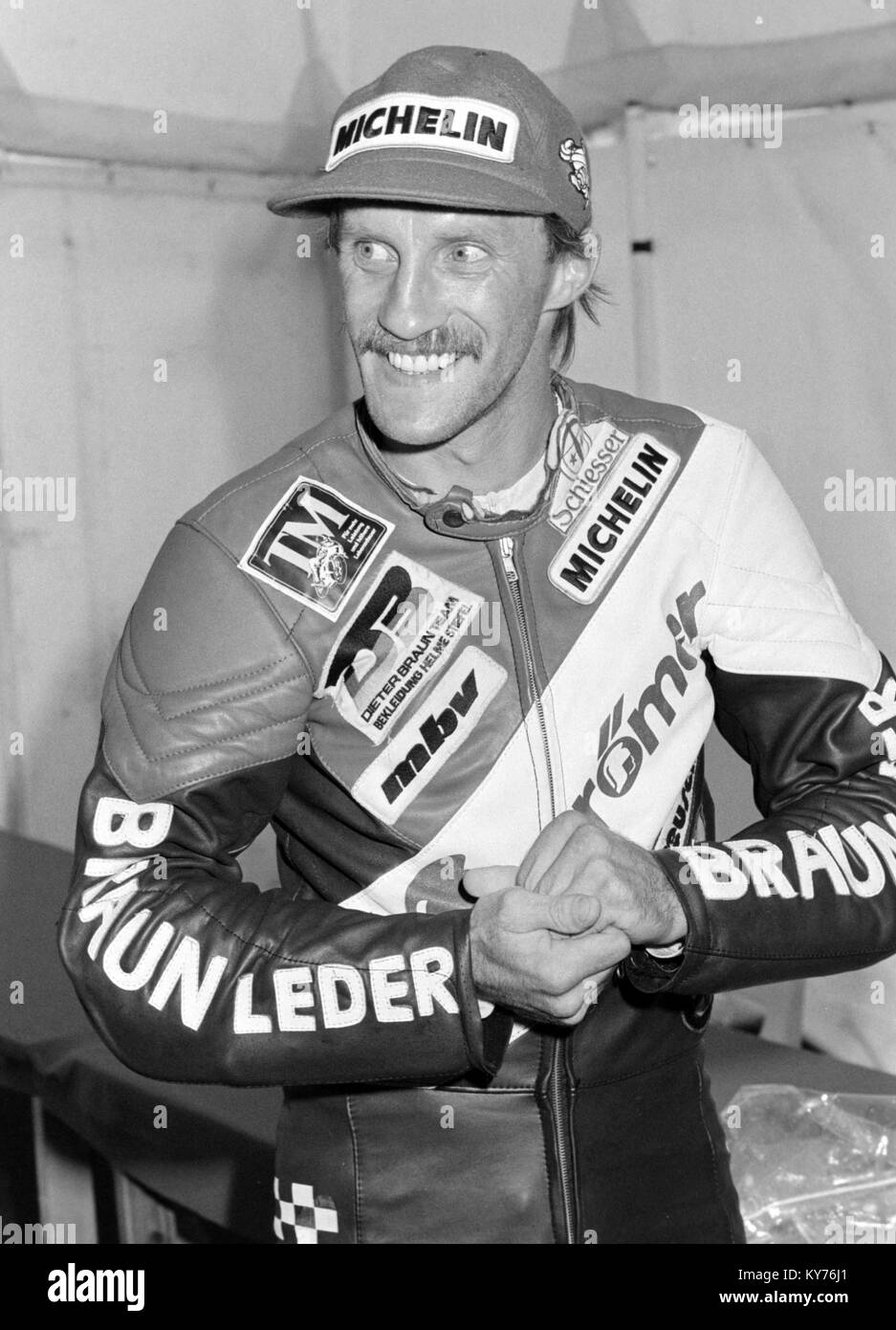 Reinhold Roth al 1985 British Motorcycle Grand Prix Moto GP Foto Stock