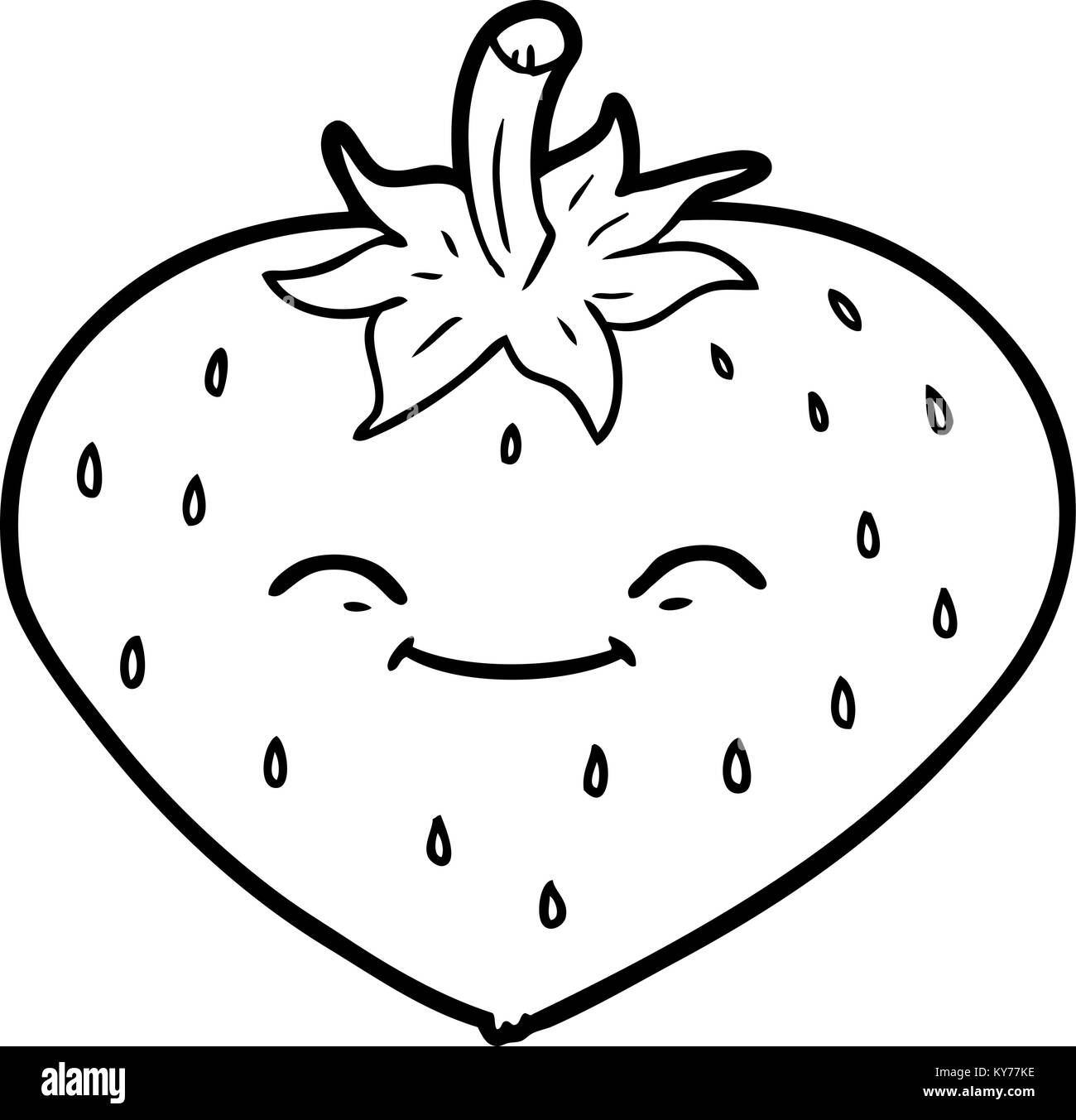 Cartoon fragola Illustrazione Vettoriale