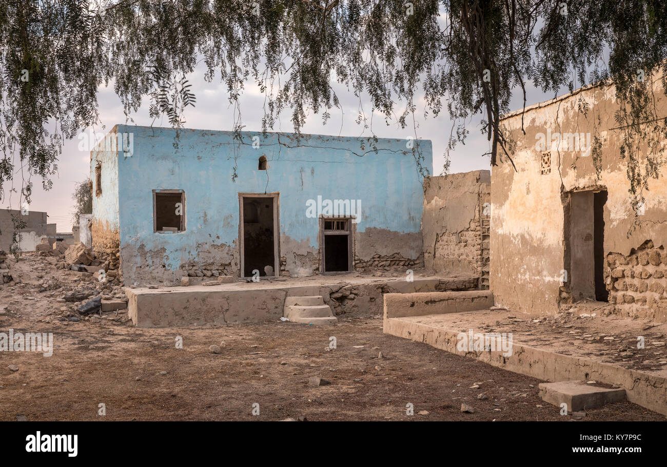 Il vecchio villaggio abbandonato di Ras Al Khaimah Foto Stock