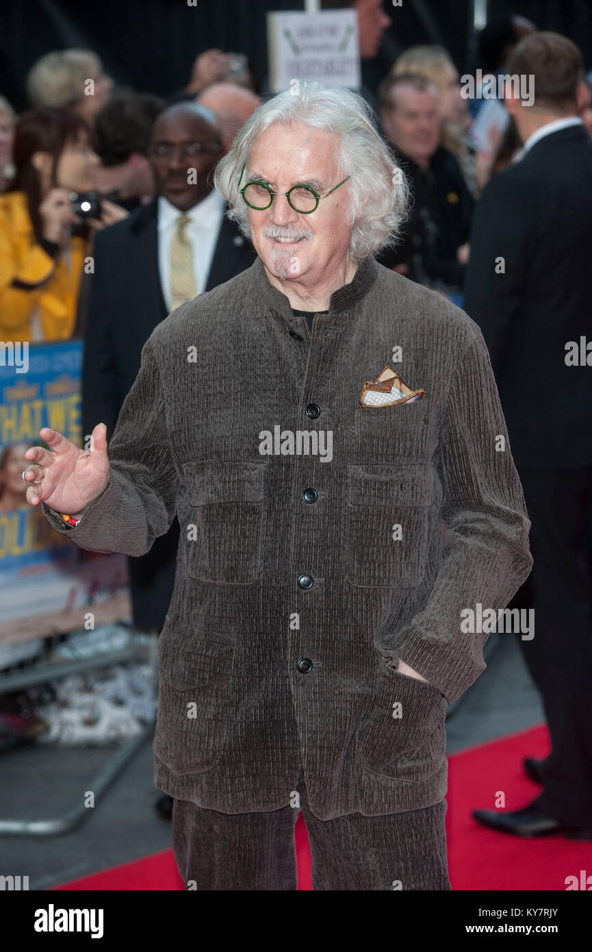 Billy Connolly assiste la prima mondiale di "cosa abbiamo fatto sulla nostra vacanza' all'Odeon West End a Londra il 22 settembre 2014 foto da Brian Jordan Foto Stock