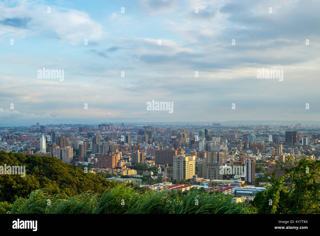 Vista aerea della città di Taoyuan, Taiwan Foto Stock