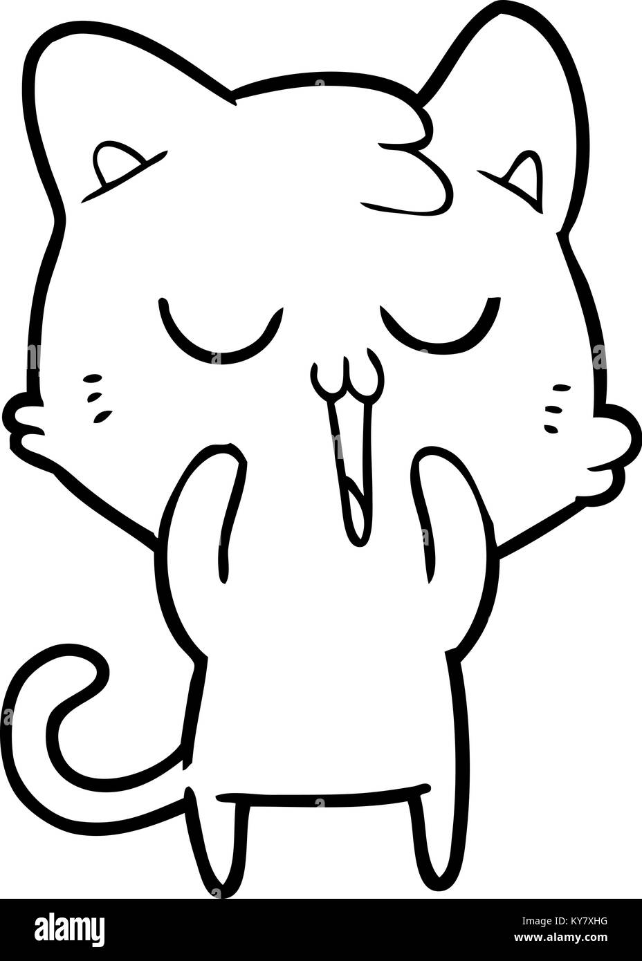 Cartoon carino cat Illustrazione Vettoriale