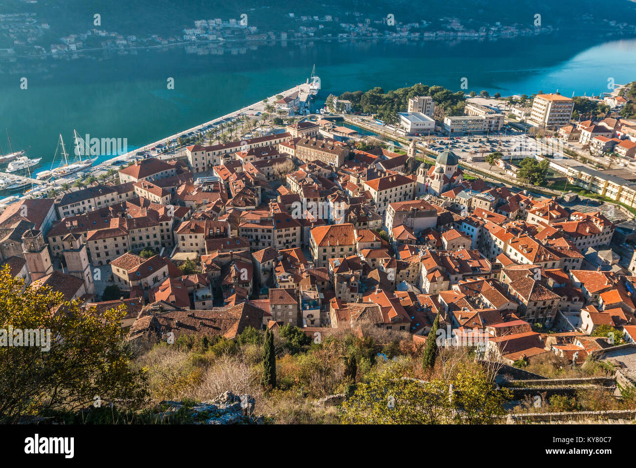 Città vecchia di Kotor Montenegro Foto Stock