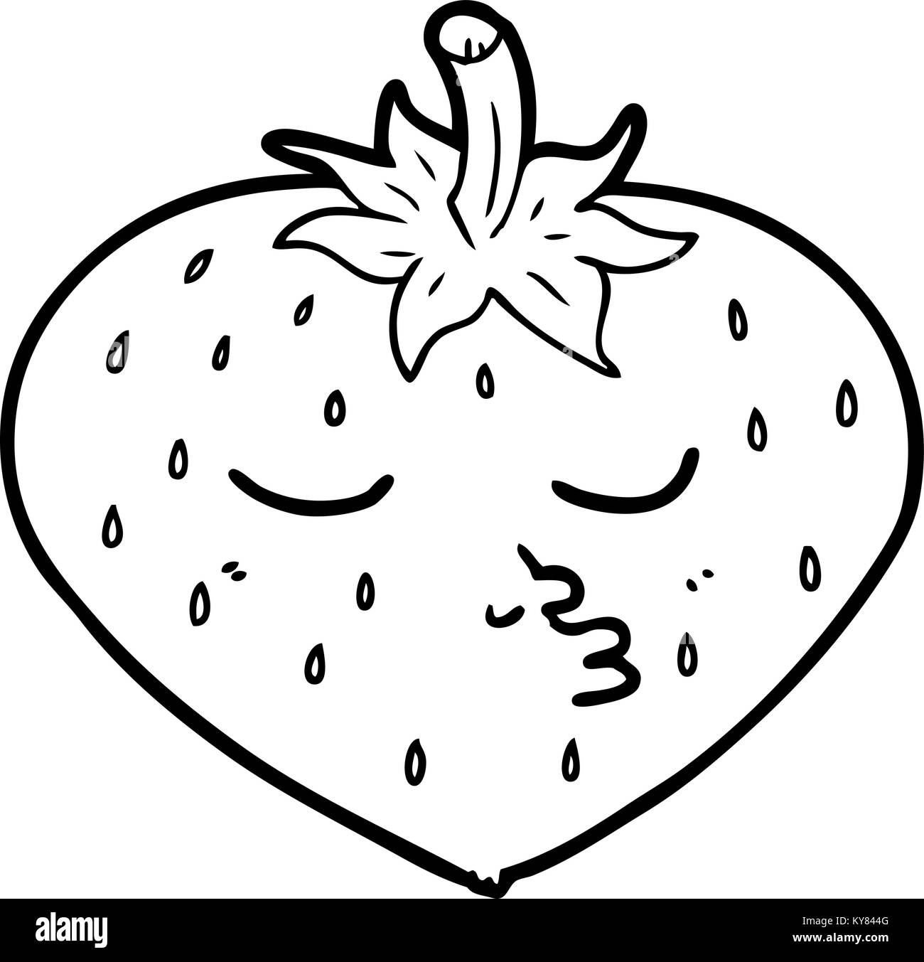 Cartoon fragola Illustrazione Vettoriale