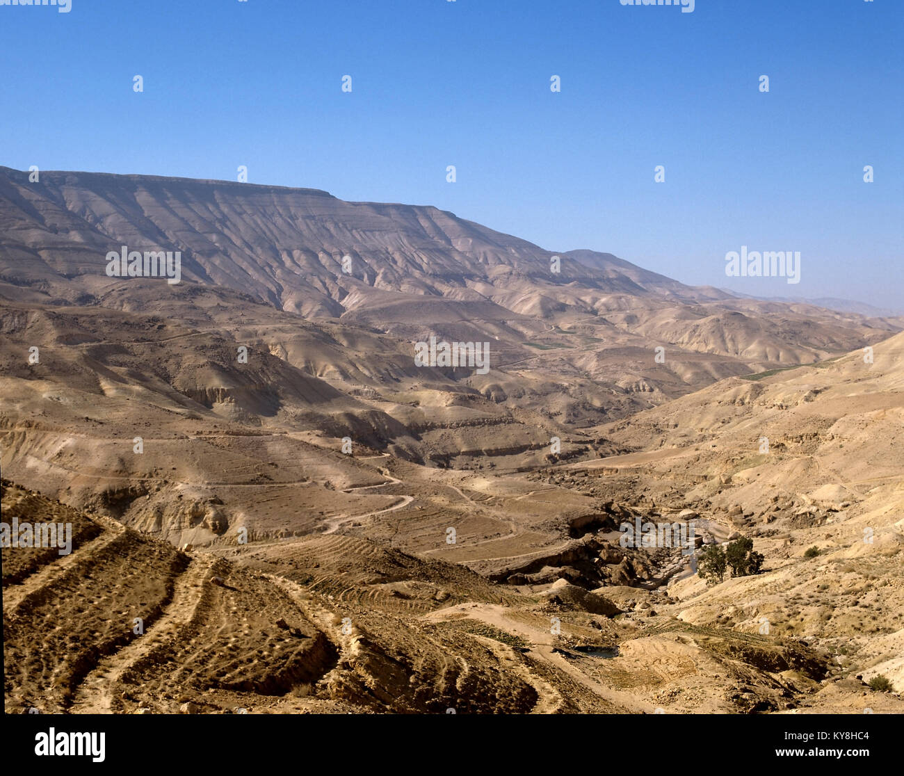 2168. Wadi al Mujib, Amman Gov., Giordania Foto Stock