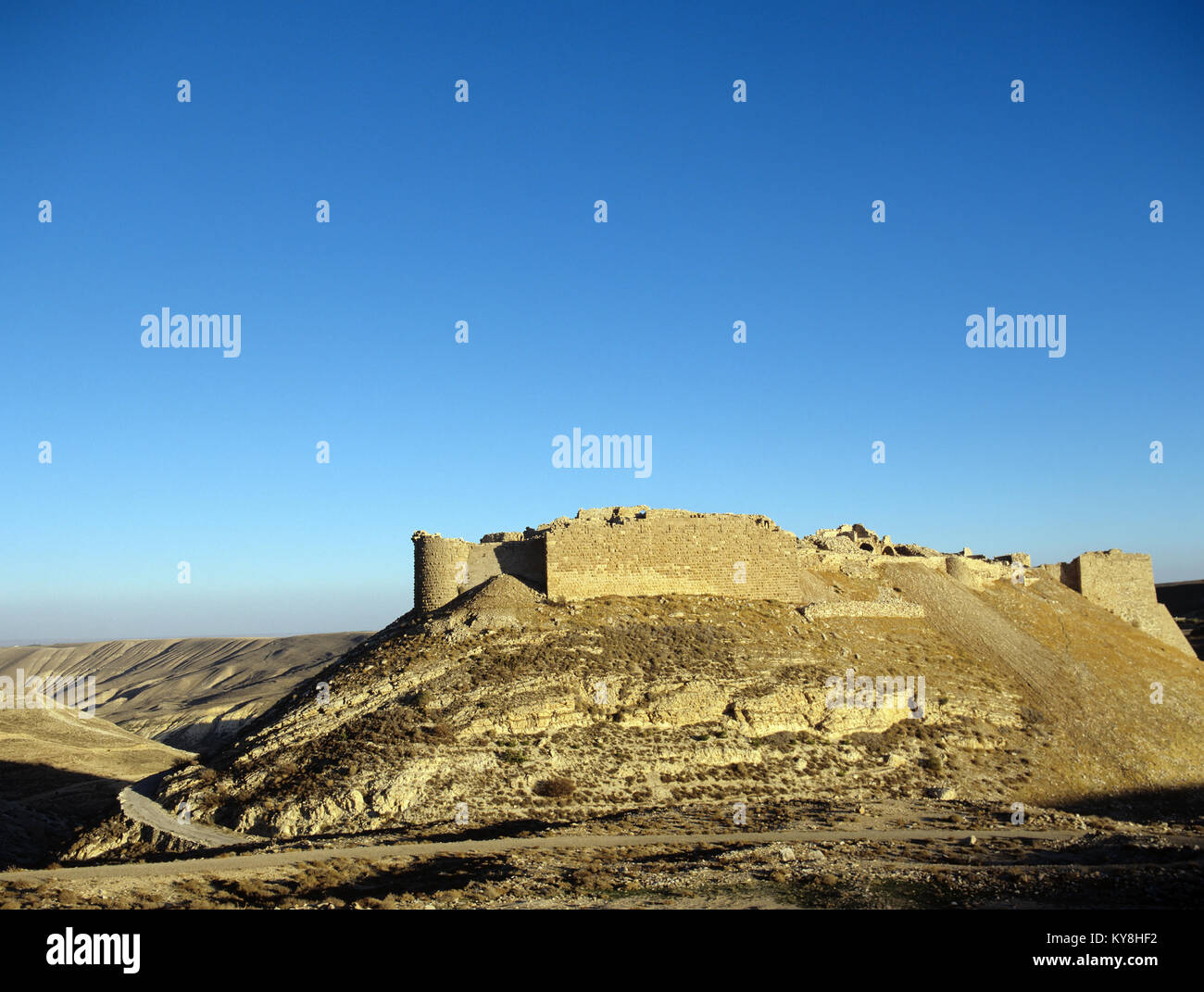 2223. Castello dei Crociati di Mons Realis, ceneri Shawbek, Ma'an Gov, Giordania Foto Stock