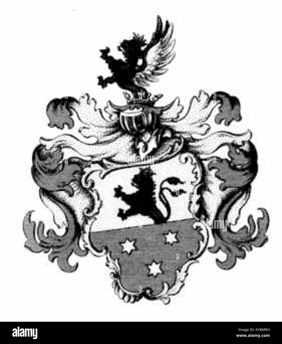 Wappen der Grafen zu Eulenburg (18. Jh.) Foto Stock